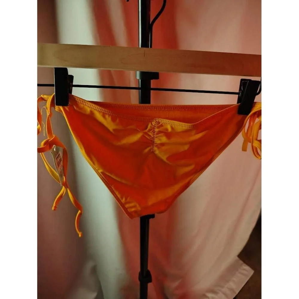Full Tilt Orange Tie Side Bikini Bottoms Swimsuit Women's‎ XL